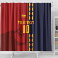 Custom Spain Football 2024 Go Champion Shower Curtain