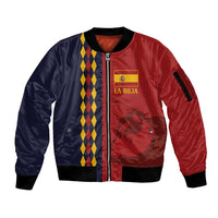 Custom Spain Football 2024 Go Champion Sleeve Zip Bomber Jacket - Wonder Print Shop
