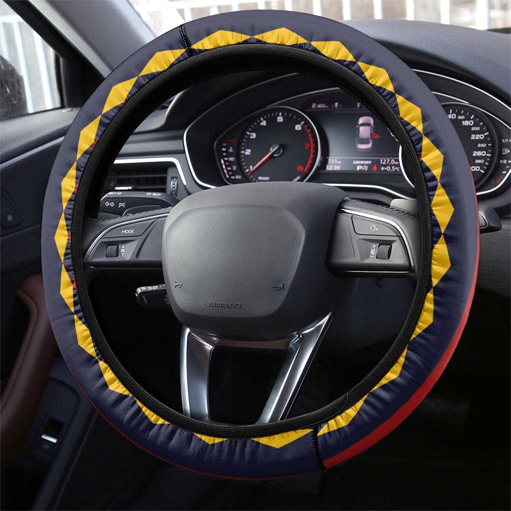 Custom Spain Football 2024 Go Champion Steering Wheel Cover - Wonder Print Shop