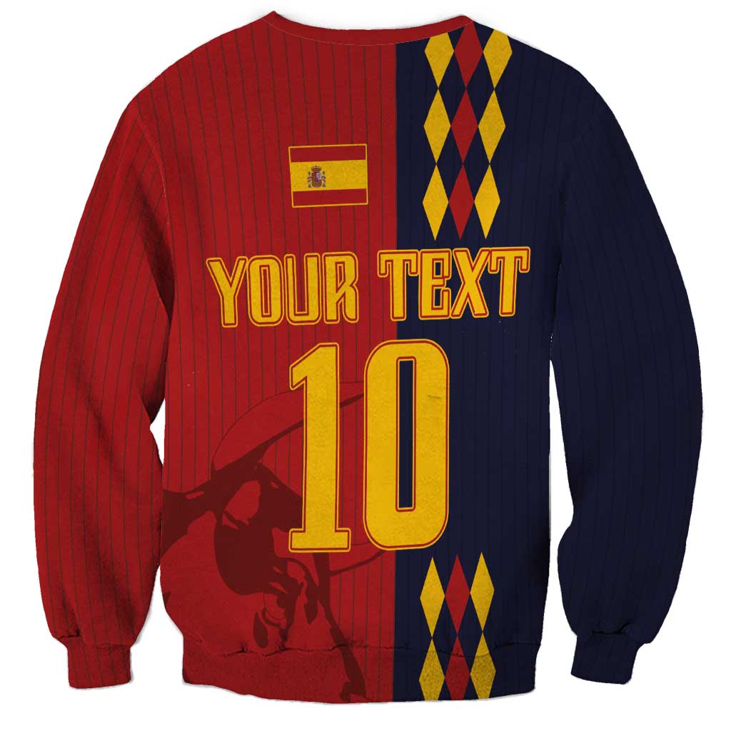 Custom Spain Football 2024 Go Champion Sweatshirt - Wonder Print Shop
