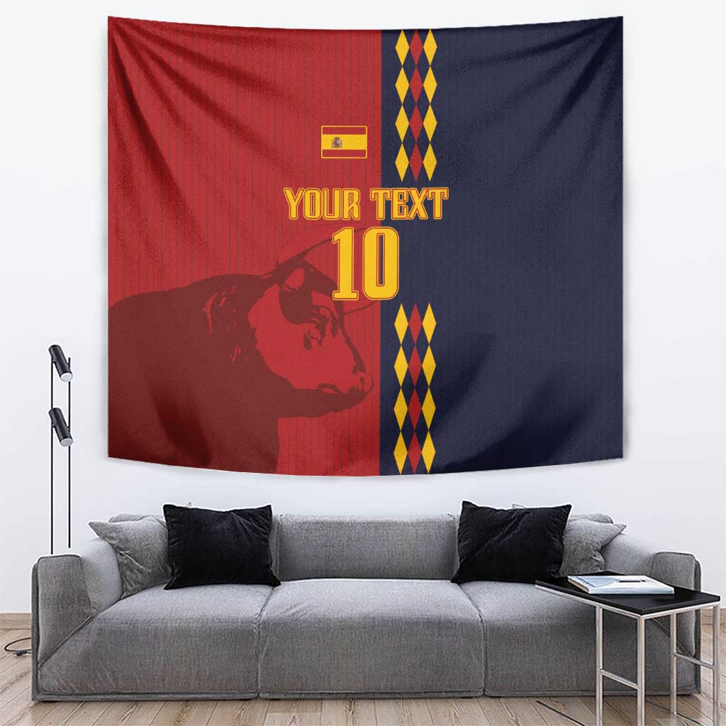 Custom Spain Football 2024 Go Champion Tapestry - Wonder Print Shop