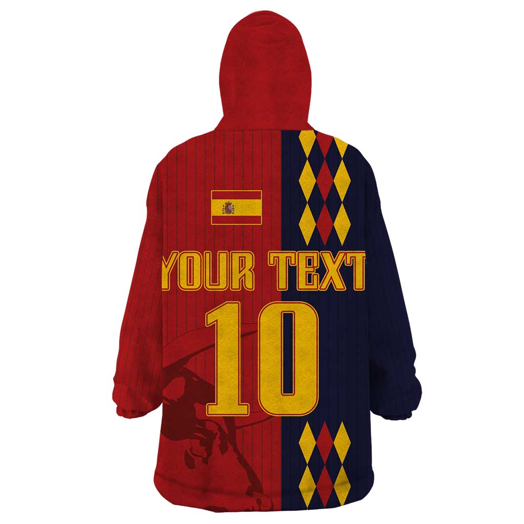 Custom Spain Football 2024 Go Champion Wearable Blanket Hoodie - Wonder Print Shop