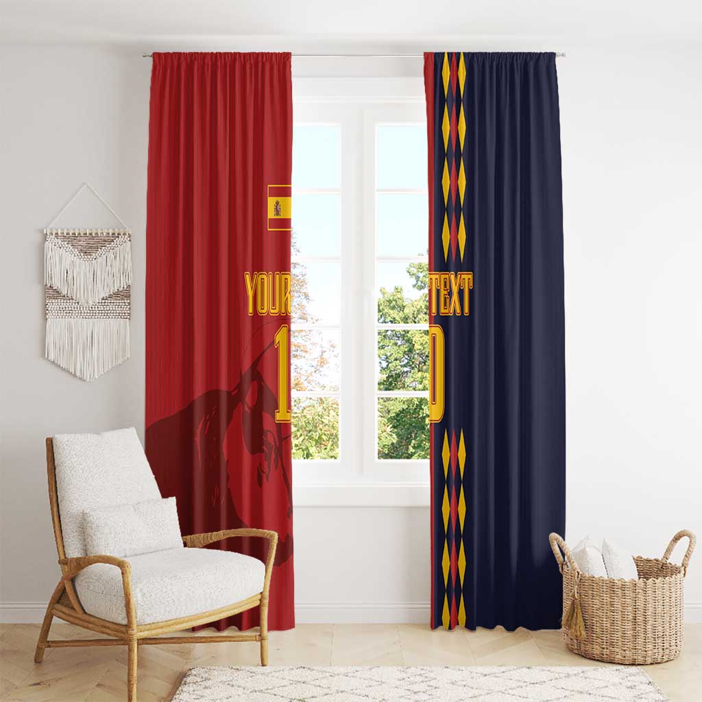 Custom Spain Football 2024 Go Champion Window Curtain - Wonder Print Shop