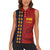 Custom Spain Football 2024 Go Champion Women Sleeveless Polo Shirt - Wonder Print Shop