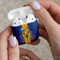 Barbados Emancipation Day AirPods Case Coat of Arms and Map National Flag Style - Wonder Print Shop