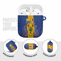 Barbados Emancipation Day AirPods Case Coat of Arms and Map National Flag Style - Wonder Print Shop
