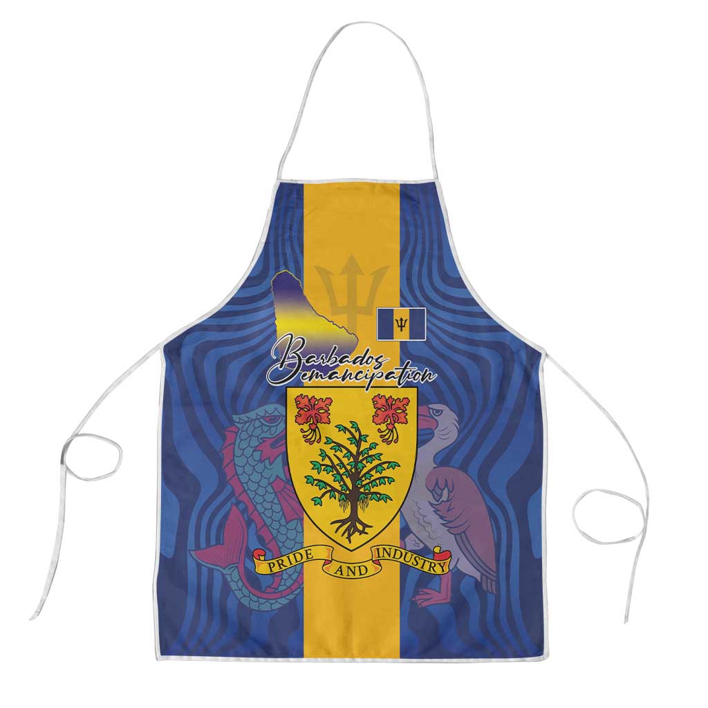 Barbados Emancipation Day Apron Coat of Arms and Map National Flag Style - Wonder Print Shop