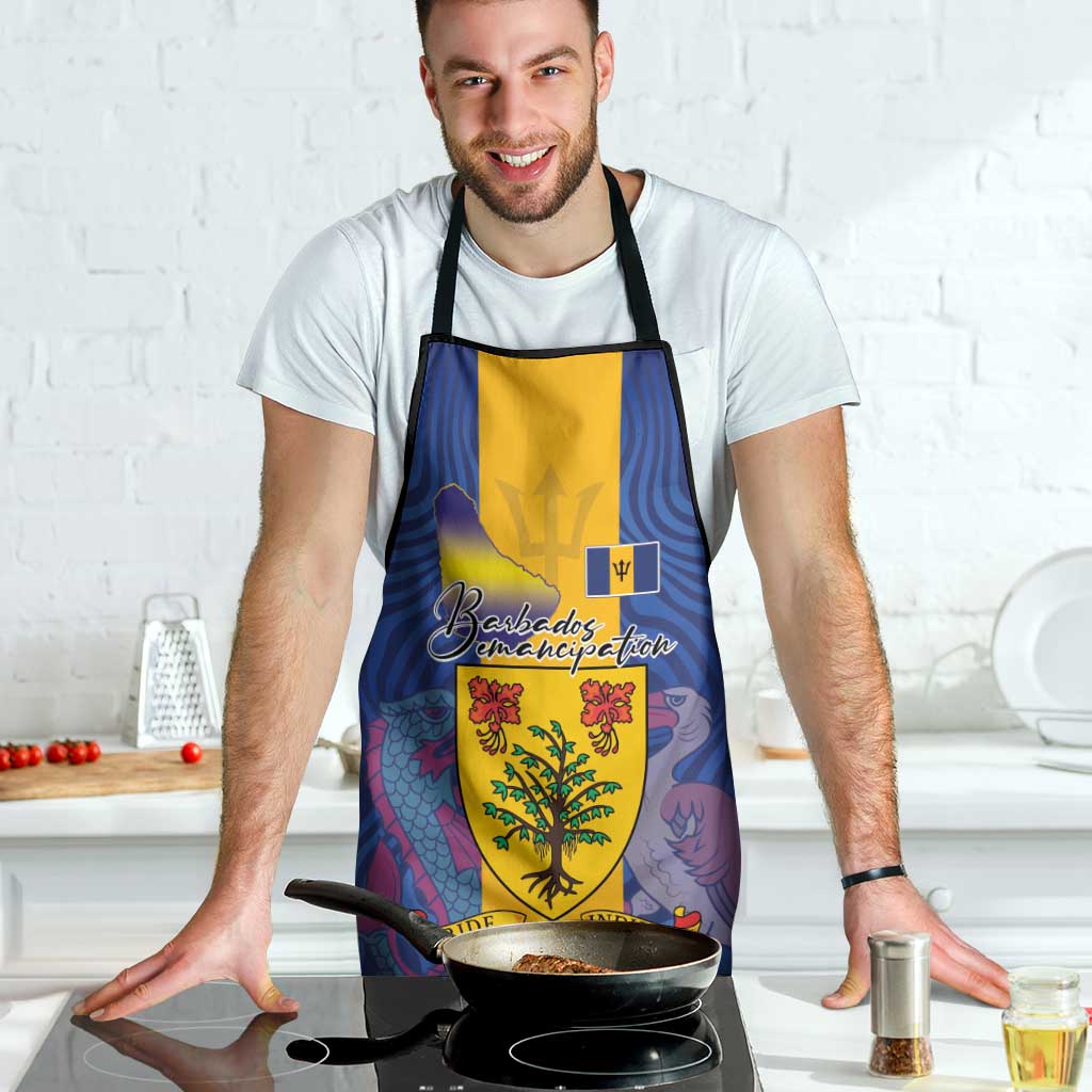 Barbados Emancipation Day Apron Coat of Arms and Map National Flag Style - Wonder Print Shop