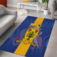 Barbados Emancipation Day Area Rug Coat of Arms and Map National Flag Style - Wonder Print Shop