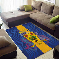 Barbados Emancipation Day Area Rug Coat of Arms and Map National Flag Style - Wonder Print Shop