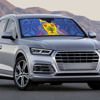 Barbados Emancipation Day Auto Sun Shade Coat of Arms and Map National Flag Style - Wonder Print Shop