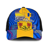 Barbados Emancipation Day Baseball Net Cap Coat of Arms and Map National Flag Style - Wonder Print Shop