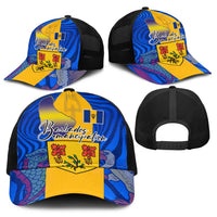 Barbados Emancipation Day Baseball Net Cap Coat of Arms and Map National Flag Style - Wonder Print Shop