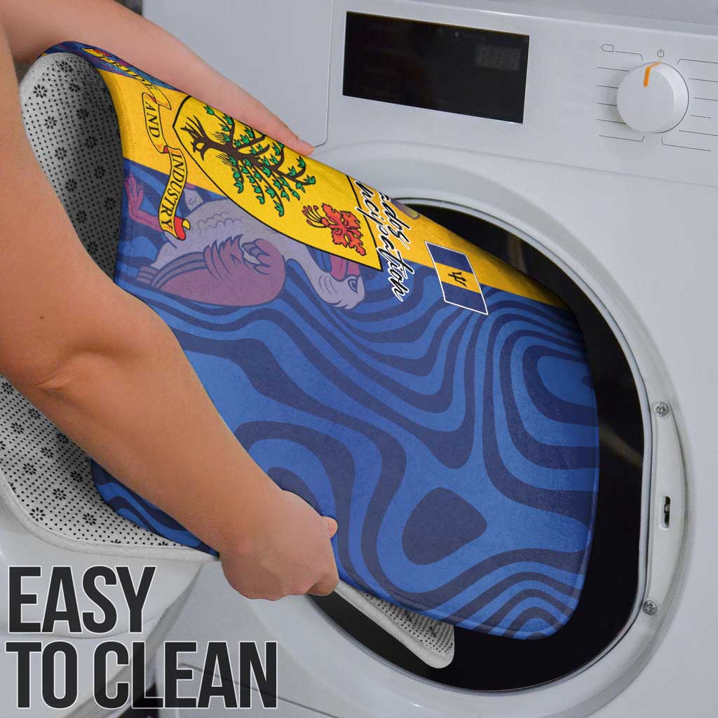 Barbados Emancipation Day Bathroom Set Coat of Arms and Map National Flag Style - Wonder Print Shop