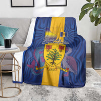Barbados Emancipation Day Blanket Coat of Arms and Map National Flag Style - Wonder Print Shop
