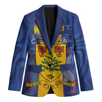 Personalised Barbados Emancipation Day Blazer Coat of Arms and Map National Flag Style - Wonder Print Shop