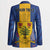 Personalised Barbados Emancipation Day Blazer Coat of Arms and Map National Flag Style - Wonder Print Shop