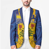 Personalised Barbados Emancipation Day Blazer Coat of Arms and Map National Flag Style - Wonder Print Shop
