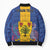 Personalised Barbados Emancipation Day Bomber Puffer Jacket Coat of Arms and Map National Flag Style - Wonder Print Shop