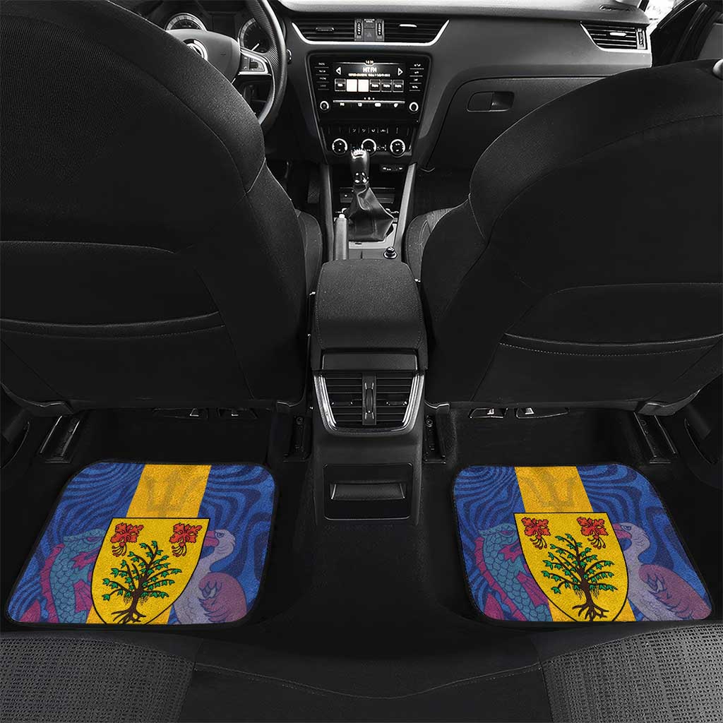 Barbados Emancipation Day Car Mats Coat of Arms and Map National Flag Style - Wonder Print Shop