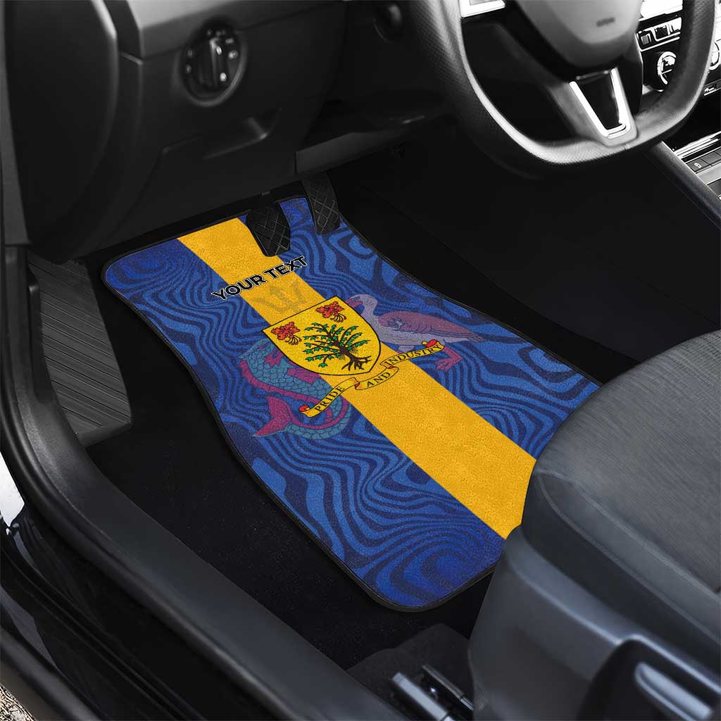 Barbados Emancipation Day Car Mats Coat of Arms and Map National Flag Style - Wonder Print Shop