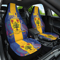 Barbados Emancipation Day Car Seat Cover Coat of Arms and Map National Flag Style - Wonder Print Shop