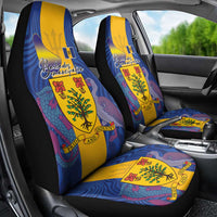 Barbados Emancipation Day Car Seat Cover Coat of Arms and Map National Flag Style - Wonder Print Shop
