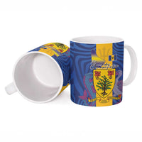 Barbados Emancipation Day Ceramic Mug Coat of Arms and Map National Flag Style - Wonder Print Shop