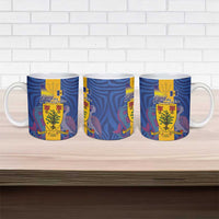 Barbados Emancipation Day Ceramic Mug Coat of Arms and Map National Flag Style - Wonder Print Shop