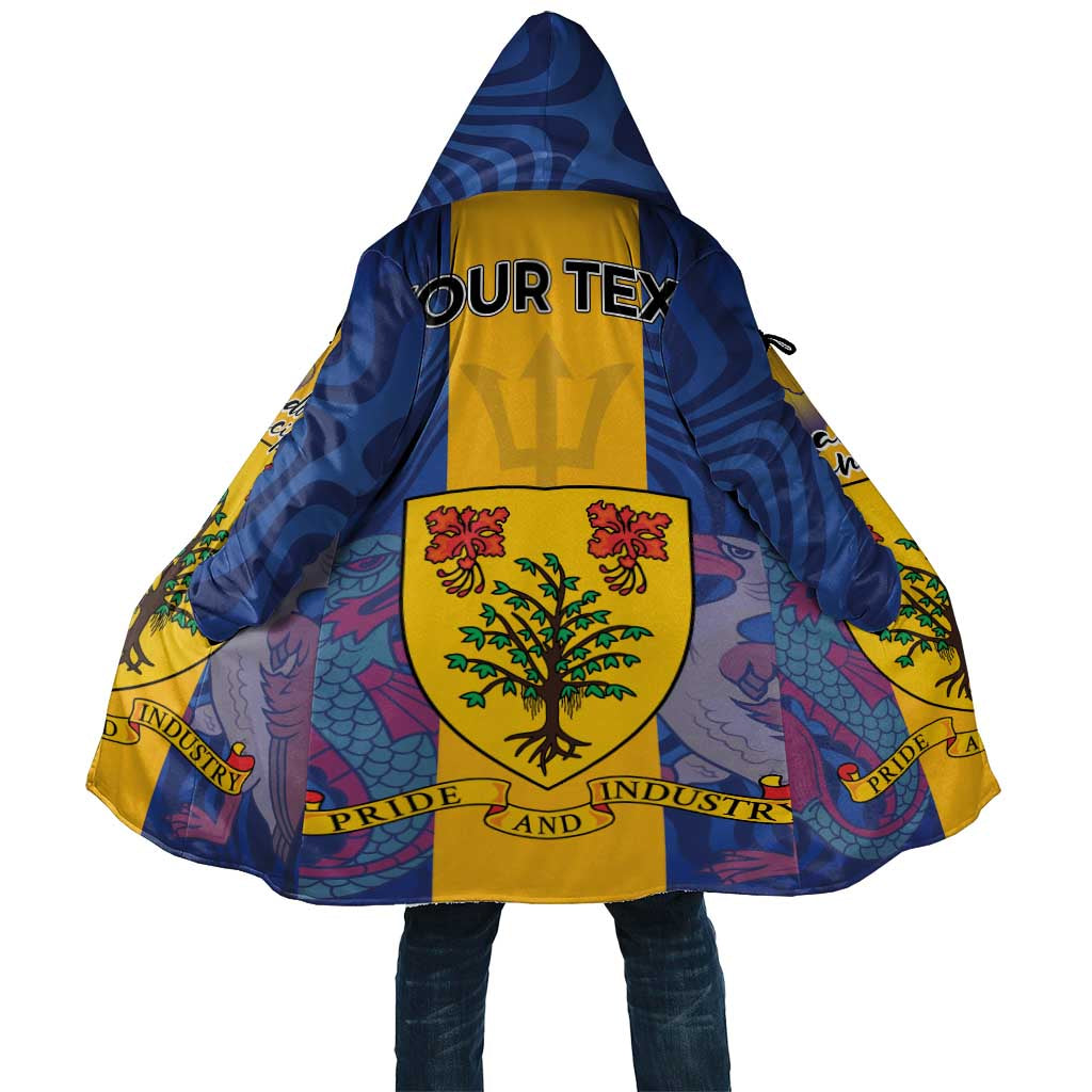 Personalised Barbados Emancipation Day Cloak Coat of Arms and Map National Flag Style - Wonder Print Shop