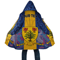Personalised Barbados Emancipation Day Cloak Coat of Arms and Map National Flag Style - Wonder Print Shop