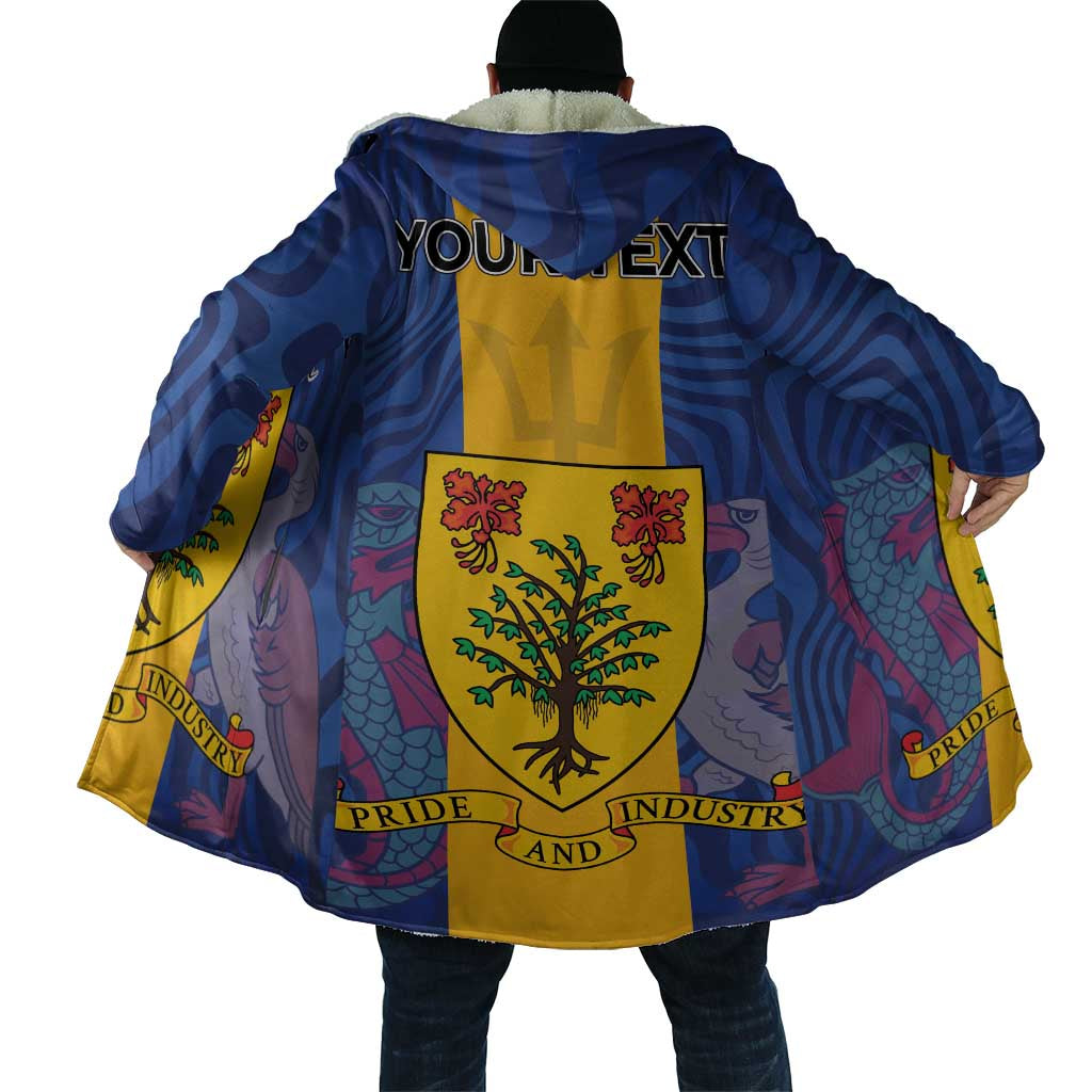 Personalised Barbados Emancipation Day Cloak Coat of Arms and Map National Flag Style - Wonder Print Shop