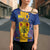 Personalised Barbados Emancipation Day Cross Shoulder Shirt Coat of Arms and Map National Flag Style - Wonder Print Shop
