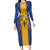 Personalised Barbados Emancipation Day Family Matching Long Sleeve Bodycon Dress and Hawaiian Shirt Coat of Arms and Map National Flag Style - Wonder Print Shop