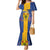 Personalised Barbados Emancipation Day Family Matching Mermaid Dress and Hawaiian Shirt Coat of Arms and Map National Flag Style - Wonder Print Shop