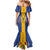 Personalised Barbados Emancipation Day Family Matching Mermaid Dress and Hawaiian Shirt Coat of Arms and Map National Flag Style - Wonder Print Shop