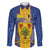 Personalised Barbados Emancipation Day Family Matching Off The Shoulder Long Sleeve Dress and Hawaiian Shirt Coat of Arms and Map National Flag Style - Wonder Print Shop