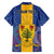 Personalised Barbados Emancipation Day Family Matching Off Shoulder Maxi Dress and Hawaiian Shirt Coat of Arms and Map National Flag Style - Wonder Print Shop
