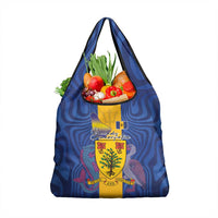 Barbados Emancipation Day Grocery Bag Coat of Arms and Map National Flag Style - Wonder Print Shop