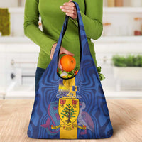 Barbados Emancipation Day Grocery Bag Coat of Arms and Map National Flag Style - Wonder Print Shop