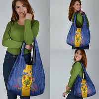 Barbados Emancipation Day Grocery Bag Coat of Arms and Map National Flag Style - Wonder Print Shop