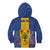 Personalised Barbados Emancipation Day Kid Hoodie Coat of Arms and Map National Flag Style - Wonder Print Shop