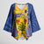 Personalised Barbados Emancipation Day Kimono Sleeve Blouse Coat of Arms and Map National Flag Style - Wonder Print Shop