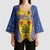 Personalised Barbados Emancipation Day Kimono Sleeve Blouse Coat of Arms and Map National Flag Style - Wonder Print Shop