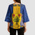 Personalised Barbados Emancipation Day Kimono Sleeve Blouse Coat of Arms and Map National Flag Style - Wonder Print Shop