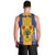 Personalised Barbados Emancipation Day Men Tank Top Coat of Arms and Map National Flag Style - Wonder Print Shop