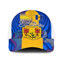 Barbados Emancipation Day Mesh Trucker Cap Coat of Arms and Map National Flag Style - Wonder Print Shop