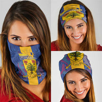 Barbados Emancipation Day Neck Gaiter Coat of Arms and Map National Flag Style - Wonder Print Shop