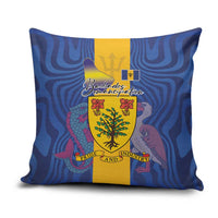Barbados Emancipation Day Pillow Cover Coat of Arms and Map National Flag Style - Wonder Print Shop
