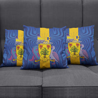 Barbados Emancipation Day Pillow Cover Coat of Arms and Map National Flag Style - Wonder Print Shop